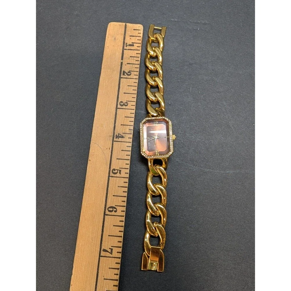 Joan Rivers Classics Ladies Quartz Watch Brown Diamond Dial Untested